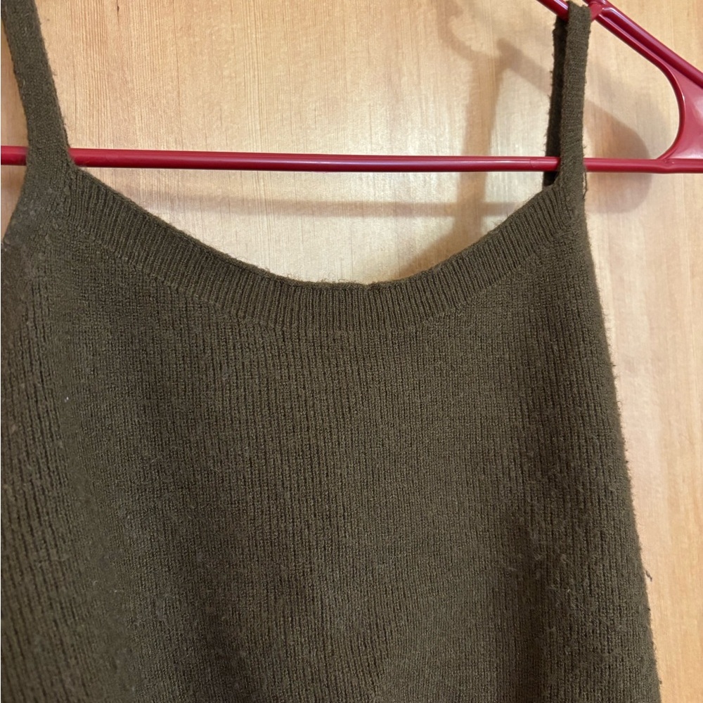 Olive Green Knit Tank Top